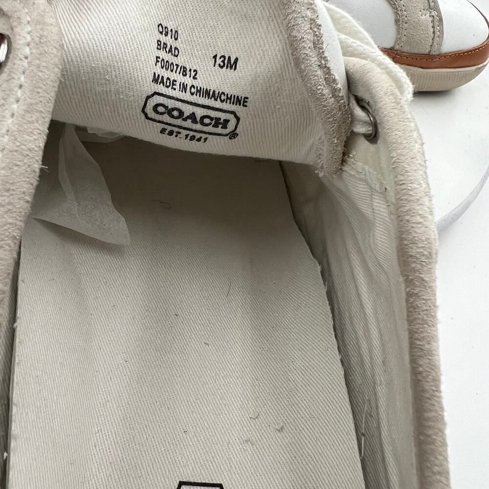 Coach Brad Women's Fashion Sneakers Lace Up White Leather Shoes Size 13M - Picture 13 of 13